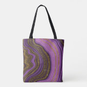 Moderner rosa schwarzer Agate Kristallname Tasche (Rückseite)