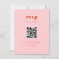 Moderner rosa Trendy Mix Match Wedding QR Code
