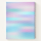 Moderner rosa und blau verschwommener Hintergrund Notizblock (Rückseite)
