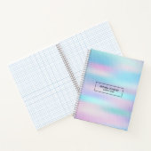 Moderner rosa und blau verschwommener Hintergrund Notizblock (Innenseite)