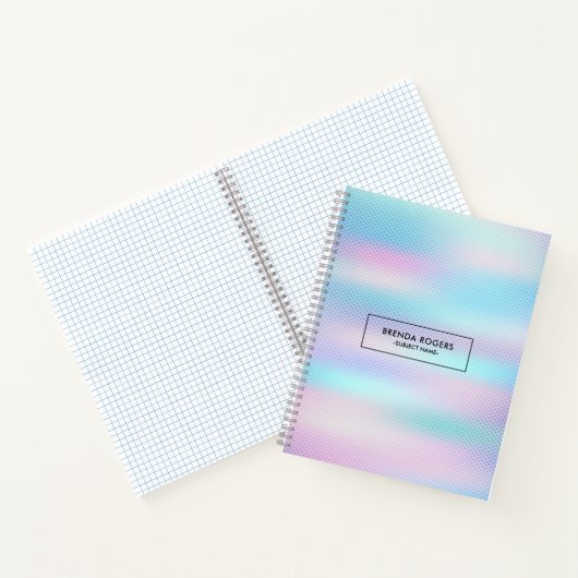 Moderner rosa und blau verschwommener Hintergrund Notizblock (Innenseite)