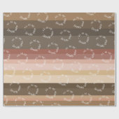 Moderner rosa und braun Streifen Geschenkpapier (Flach)