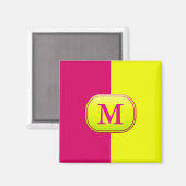Moderner rosa- und gelblicher Farbblock - Personal Magnet (Vorderseite/Rückseite)