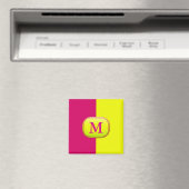 Moderner rosa- und gelblicher Farbblock - Personal Magnet (In Situ (Geschirrspüler))