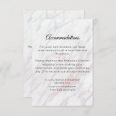 Moderner rosa und grauer Marmor Begleitkarte (Vorne/Hinten)