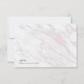 Moderner rosa und grauer Marmor Dankeskarte (Rückseite)