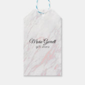 Moderner rosa und grauer Marmor Geschenkanhänger (Vorderseite)