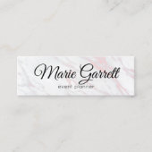 Moderner rosa und grauer Marmor Mini Visitenkarte (Vorderseite)