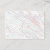 Moderner rosa und grauer Marmor Platzkarte (Rückseite)