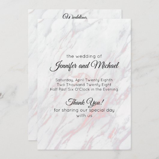 Moderner rosa und grauer Marmor Programm (Vorne/Hinten)