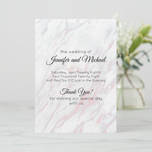 Moderner rosa und grauer Marmor Programm (Stehend Vorderseite)