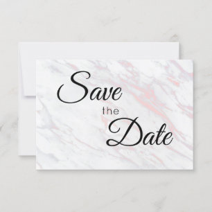 Moderner rosa und grauer Marmor Save The Date