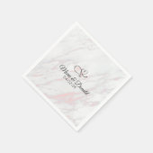 Moderner rosa und grauer Marmor Serviette (Ecke)