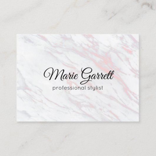 Moderner rosa und grauer Marmor Terminkarte (Rückseite)