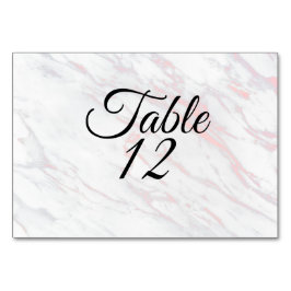 Moderner rosa und grauer Marmor Tischnummer