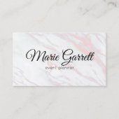 Moderner rosa und grauer Marmor Visitenkarte (Vorderseite)