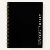 Moderner rosa und schwarzer vertikaler Notarname Notizblock (Vorderseite)