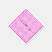 Moderner rosa und weißer Polka-Dot individuell ang Serviette (Ecke)