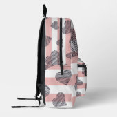 Moderner rosa und weißer Rucksack mit schwarzem Ma (Links)