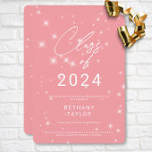 Moderner Rosa- und Weißfunkel-Abschluss Ankündigung