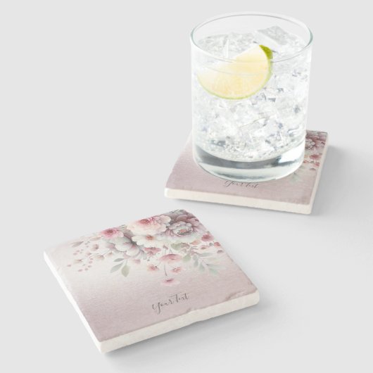 Moderner Rosa Untersetzer (Seitenansicht)