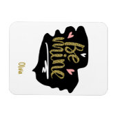 Moderner Rosa-Valentinstag-Paarmagnet Magnet (Horizontal)