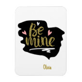 Moderner Rosa-Valentinstag-Paarmagnet Magnet (Vertikal)