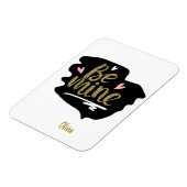 Moderner Rosa-Valentinstag-Paarmagnet Magnet (Linke Seite)