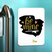 Moderner Rosa-Valentinstag-Paarmagnet Magnet