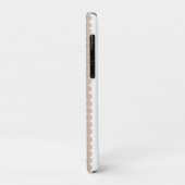 Moderner rosa-weißer Polka-Punkt Case-Mate iPhone Hülle (Hinten/Links)