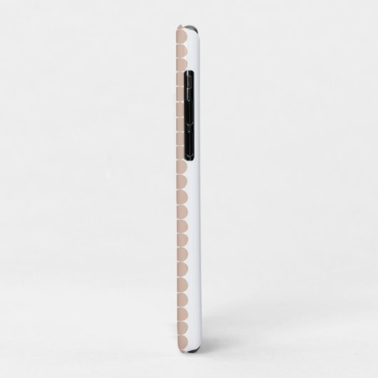 Moderner rosa-weißer Polka-Punkt Case-Mate iPhone Hülle (Hinten/Links)