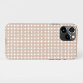 Moderner rosa-weißer Polka-Punkt iPhone Hülle (Rückseite (Horizontal))