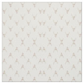 Moderner rosa weißer Vintager Blumenrotwild-Kopf Stoff (Muster)