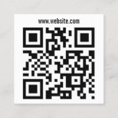 Moderner rosafarbener Blogger QR-Code Quadratische Visitenkarte (Rückseite)