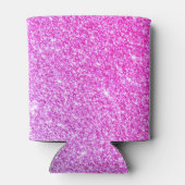 Moderner rosafarbener Glitzer Glitzern Personalisi Dosenkühler (Rückseite)