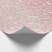 Moderner rosafarbener Glitzer Glitzern Personalisi Geschenkpapier (Ecke)