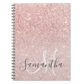 Moderner rosafarbener Glitzer Glitzern Personalisi Notizblock (Vorderseite)