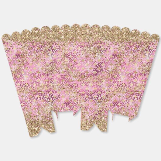 Moderner rosafarbener Lila Abstrakter BlumengoldGl Geschenkschachtel (Ungeklappt)