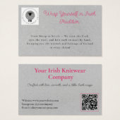 Moderner rosafarbener QR-Code (Vorne & Hinten)