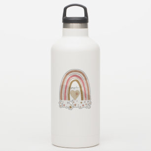 Moderner rosafarbener Regenbogen Roter Glitzer Sta Aufkleber