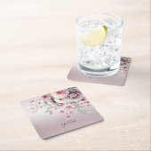 Moderner rosafarbener weißer Untersetzer (Vor Ort)