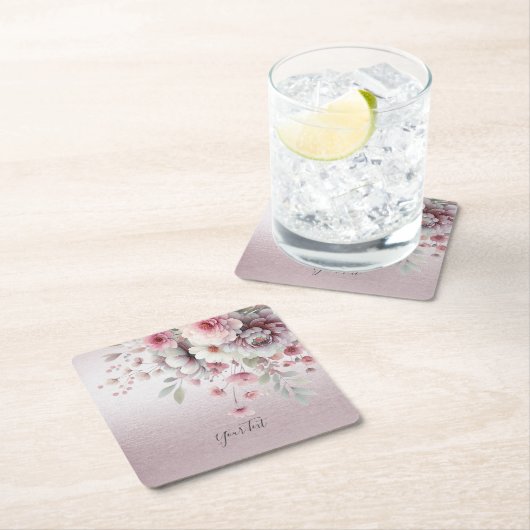 Moderner rosafarbener weißer Untersetzer (Vor Ort)