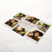 Moderner Rose Gold Foto Collage Abschluss Folieneinladung (Gedreht)