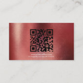Moderner Rose Gold Foto QR Code Beruflich Visitenkarte (Rückseite)