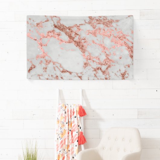 Moderner Rose Gold Glitzer Banner (Insitu)