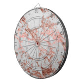 Moderner Rose Gold Glitzer Dartscheibe (Vorderseite rechts)