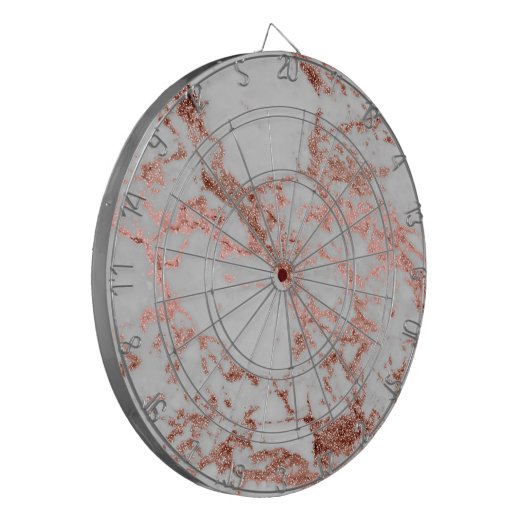 Moderner Rose Gold Glitzer Dartscheibe (Vorderseite Links)