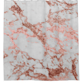 Moderner Rose Gold Glitzer Duschvorhang