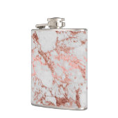 Moderner Rose Gold Glitzer Flachmann (Links)