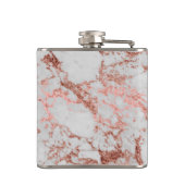 Moderner Rose Gold Glitzer Flachmann (Rückseite)